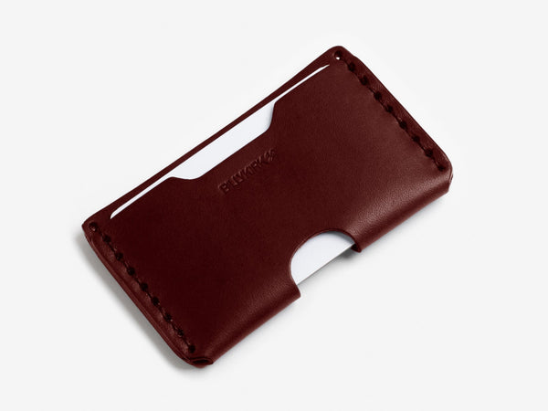 No. 397 Slim Card Case, Oxblood – Billykirk