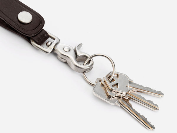 No. 240, Leather Trucker Key Fob, Dark Brown – Billykirk