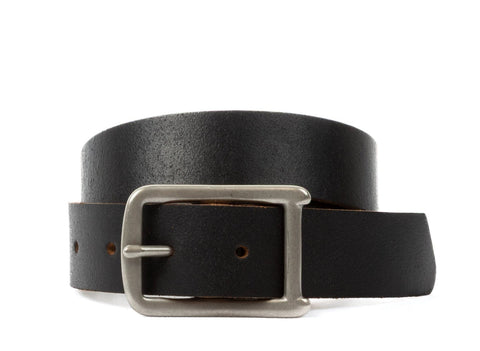 No. 640 Founders Buckle Belt, Ebony Waxed Flesh