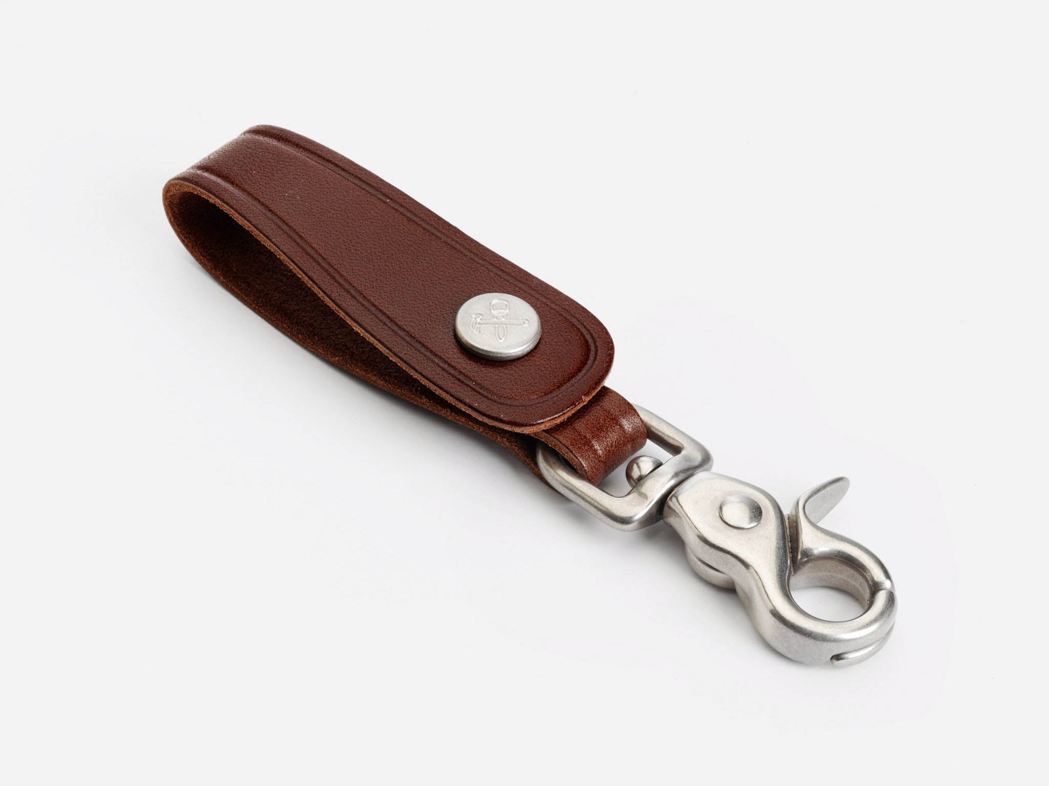 No. 240 Leather Trucker Key Fob, Brown – Billykirk No. 240 Leather Trucker Key Fob, Brown – Billykirk