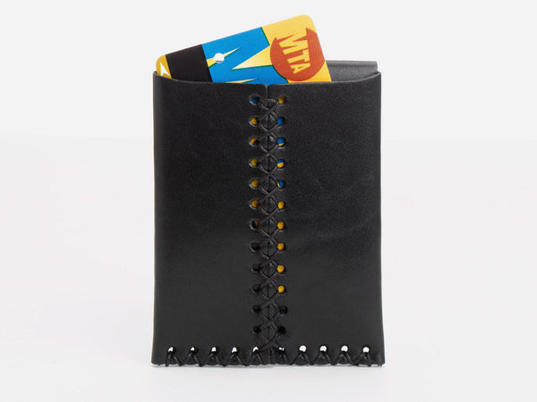 No. 092 Leather Card Case with Snaps, Black Out – Billykirk