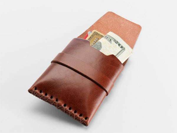 No. 155 Leather Card Case with Flap, Tan – Billykirk