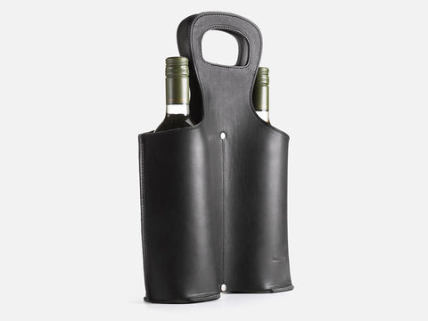 No. 566 Double Leather Wine Tote