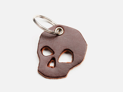 No. 519 Skull Keychain, Brown