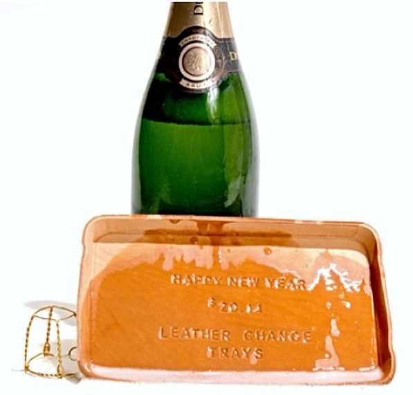 New Year's Day Sale: Leather trays, for an organized 2014