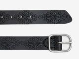 No. 288 Western Debossed Center Bar Belt, Black