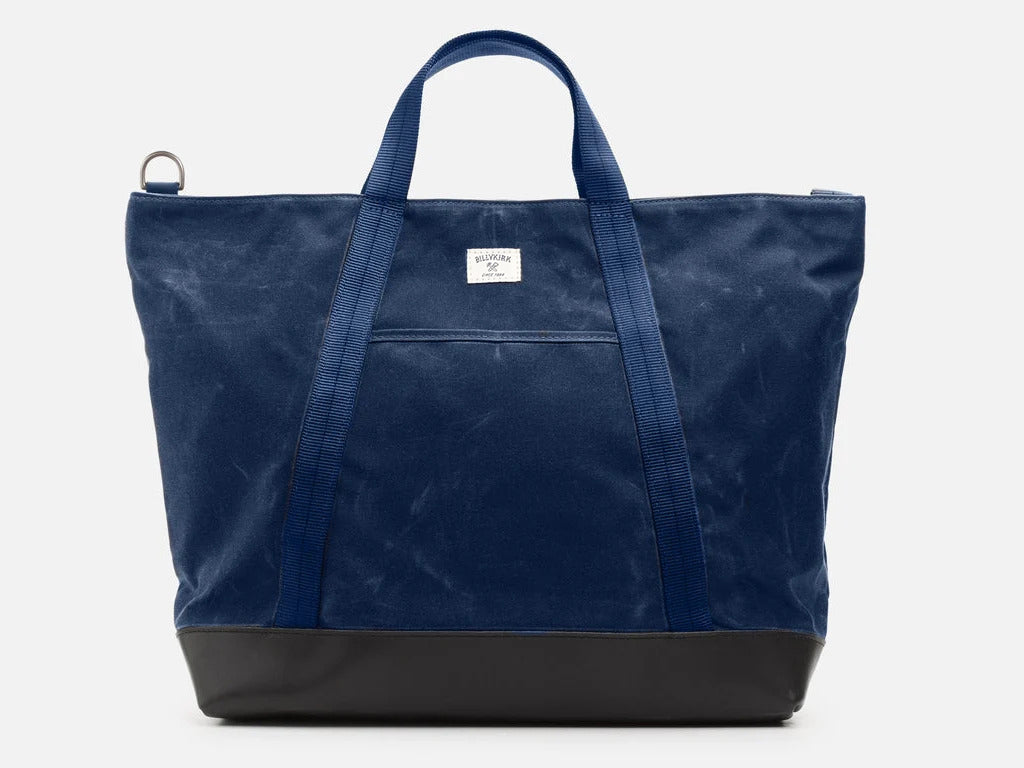 BILLYKIRK ハンドメイド トートバッグ ネイビー No. 540 Standard Issue East West Tote, Navy – Billykirk