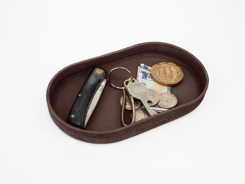 No. 311 Small Oval Leather Valet Trays
