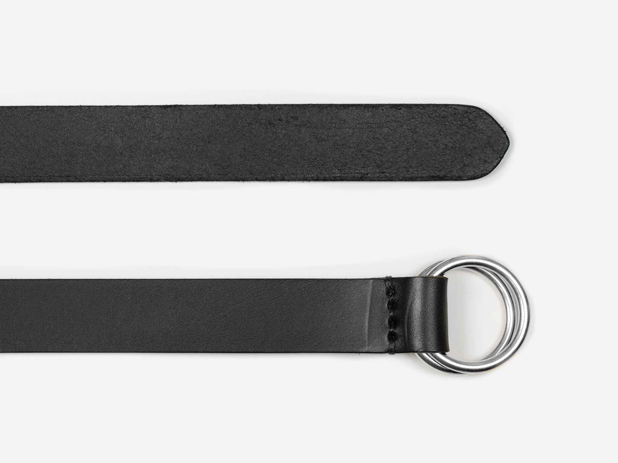 No. 618, Double Ring Leather Belt in Black by Billykirk