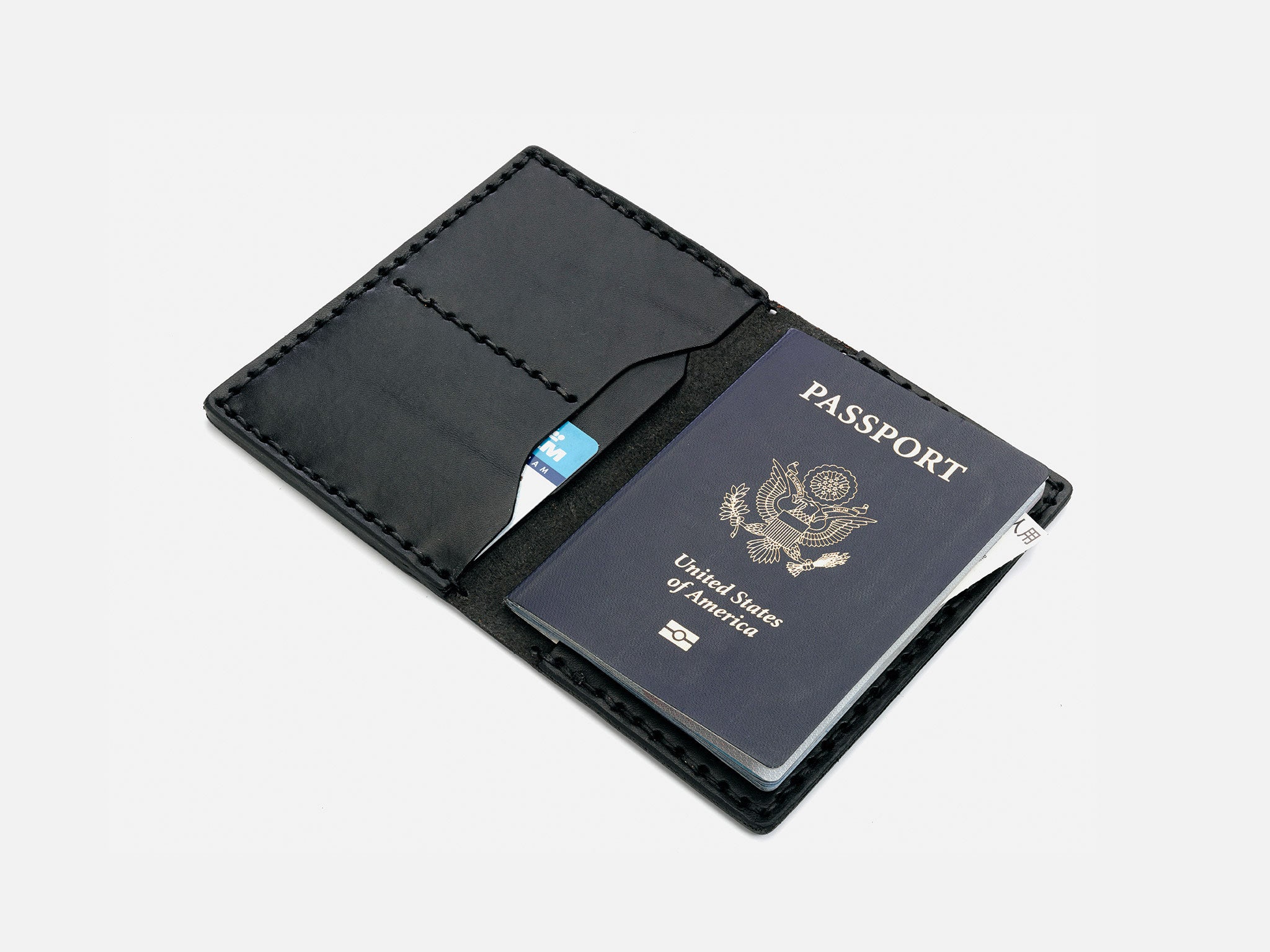 No. 153 Passport Wallet, Black
