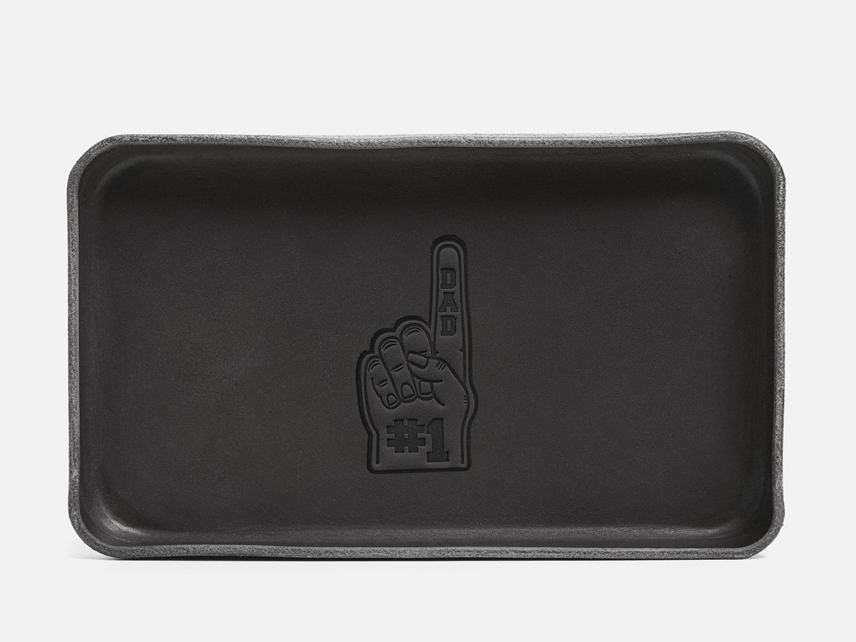 No. 309 Leather Valet Trays, Black