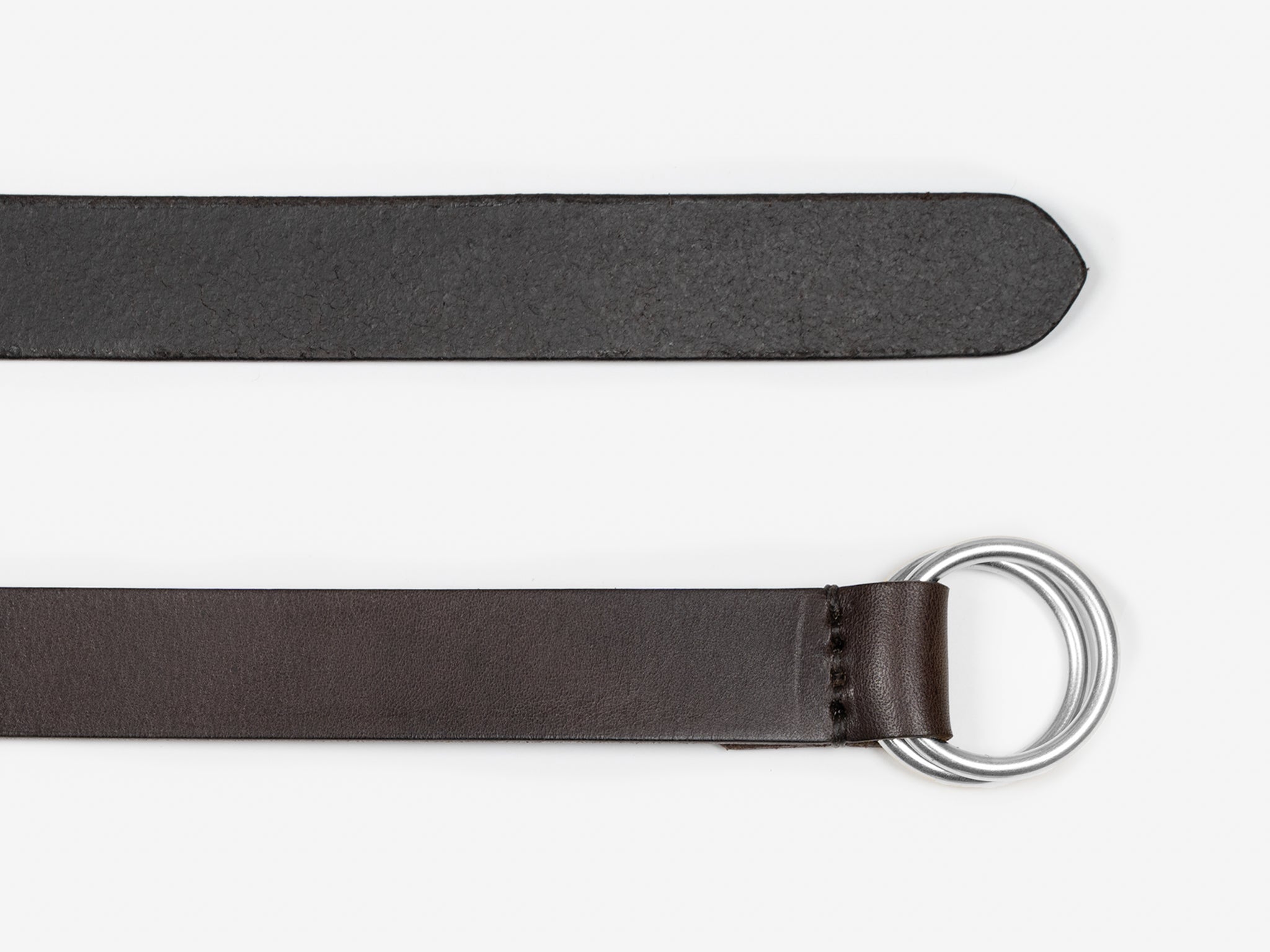 【ponchan】clane DOUBLE RING BELT No. 618, Double Ring Leather Belt in Black by Billykirk