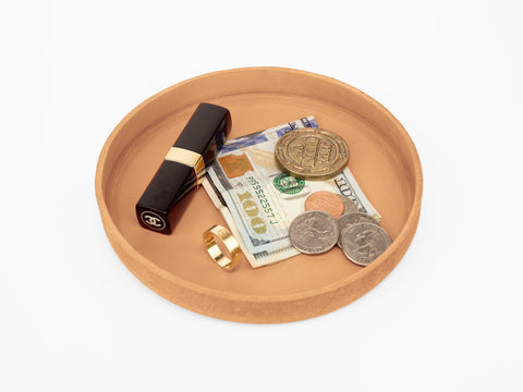 No. 310 Small Circle Leather Valet Trays