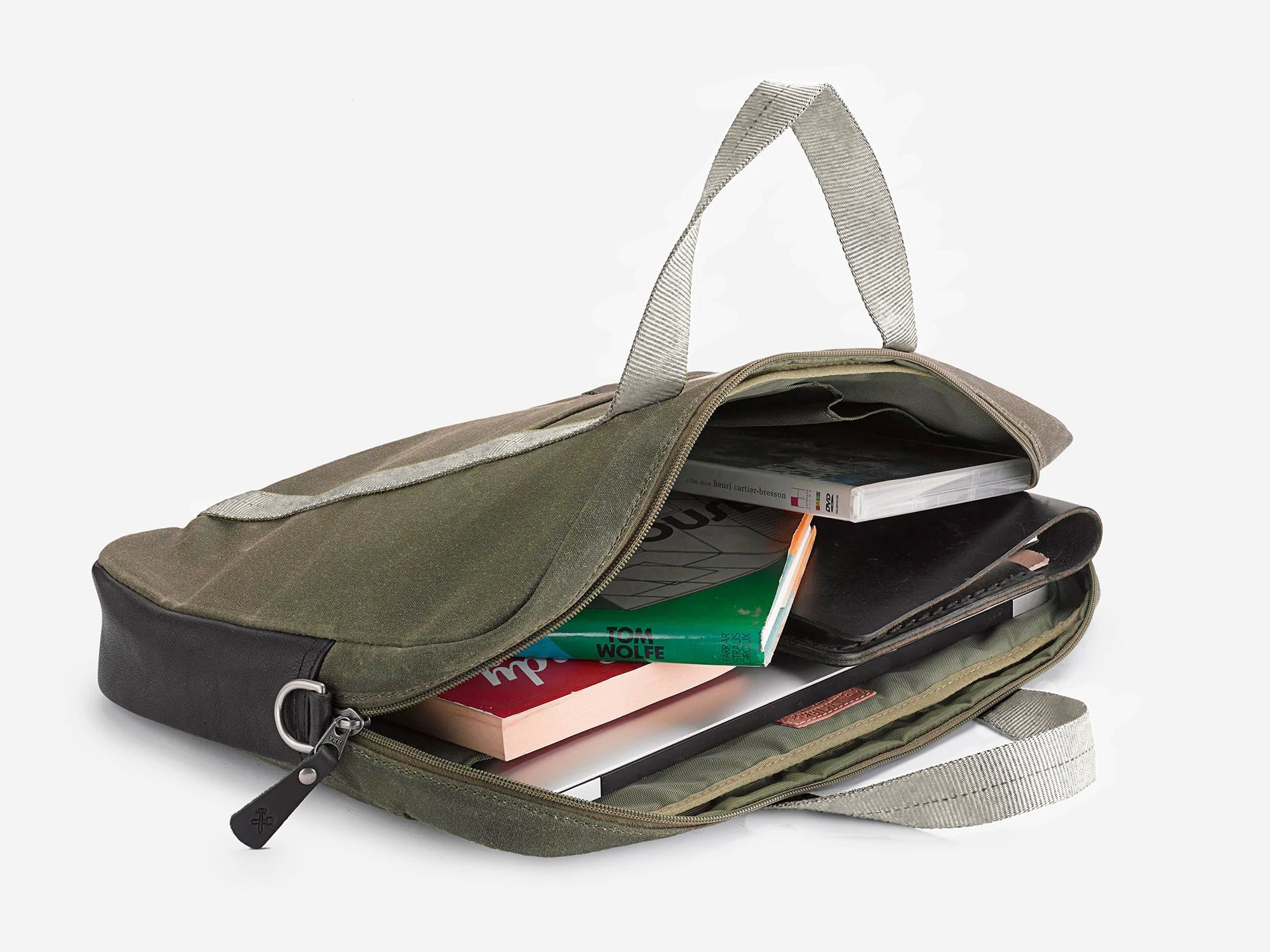 USA 40s 50s アトミック ロカビリー ミッドセンチュリー バッグ No. 508 Standard Issue Slim Briefcase, Olive – Billykirk