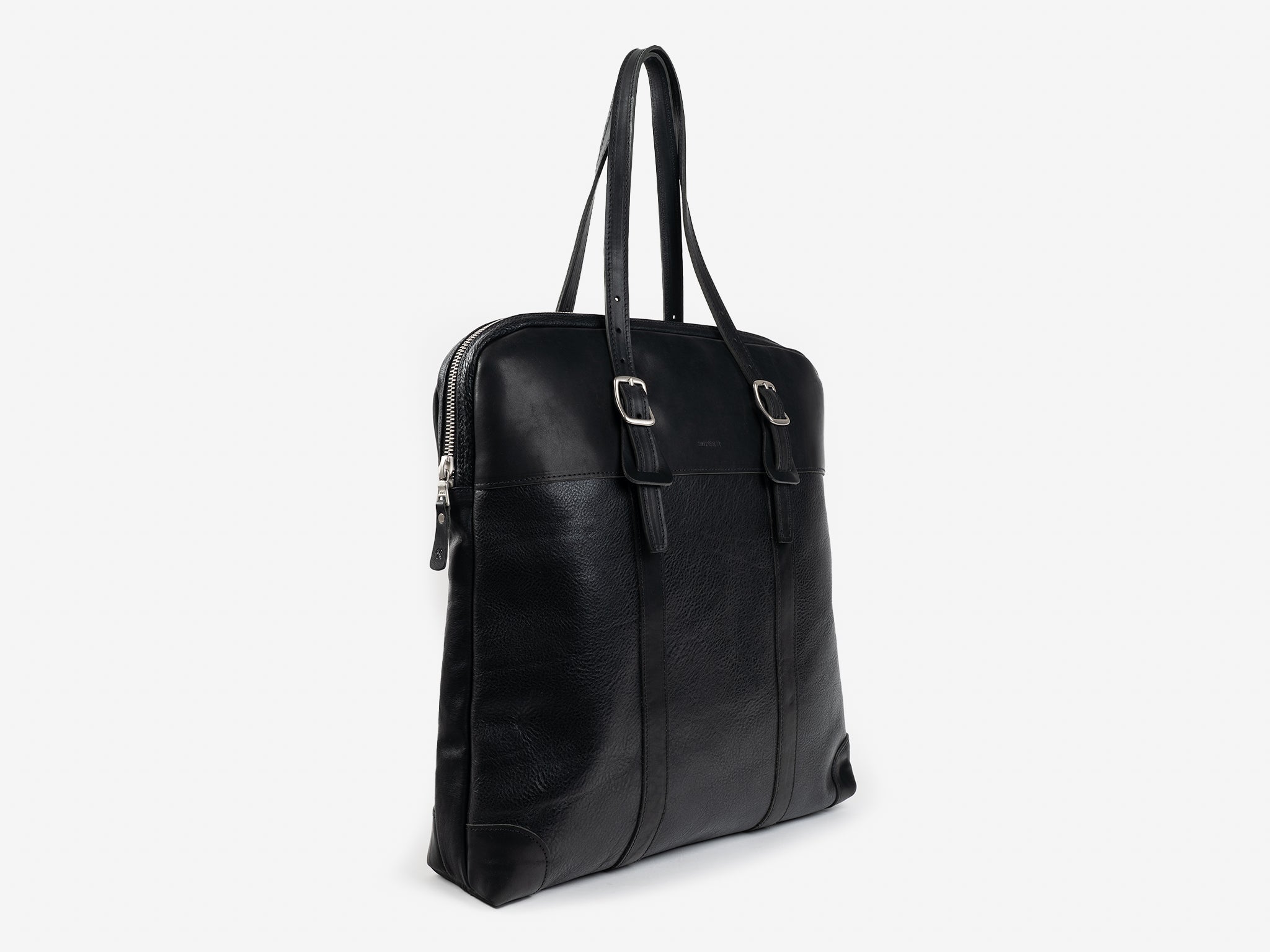 No. 635 Leather Tote Briefcase, Black – Billykirk
