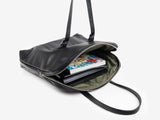 No. 635 Leather Tote Briefcase, Black