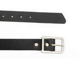 No. 640 Founders Buckle Belt, Ebony Waxed Flesh