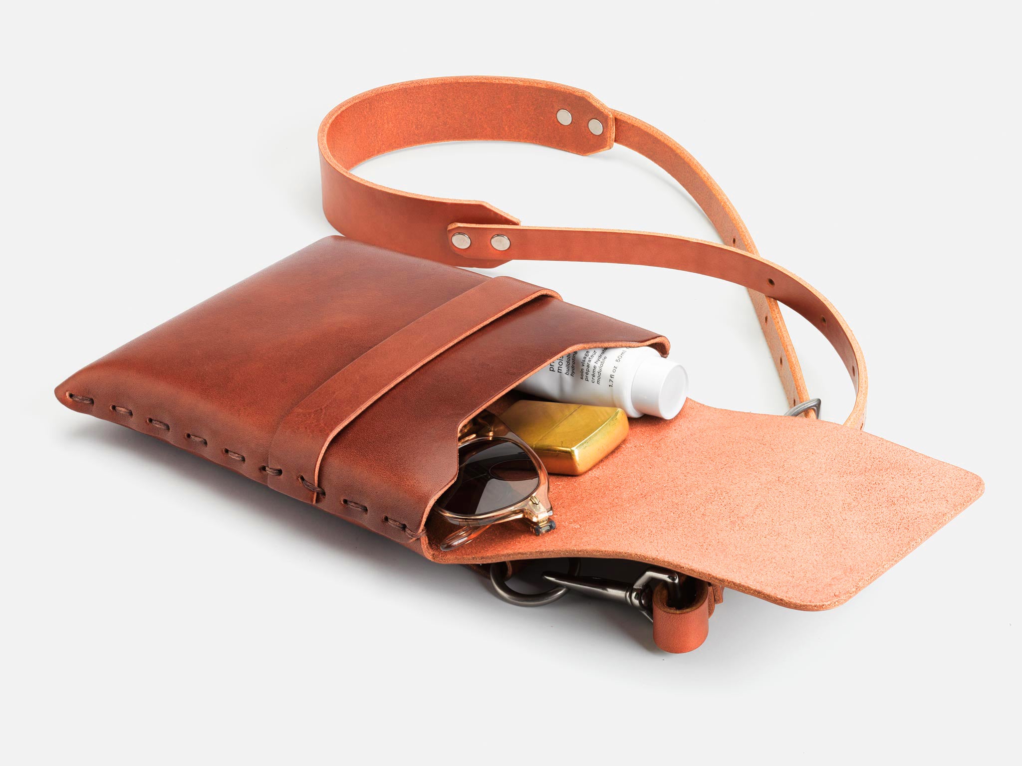 SachiaTODAYFUL Leather Shoulder Pouch No. 123, Leather Shoulder Pouch, Tan – Billykirk