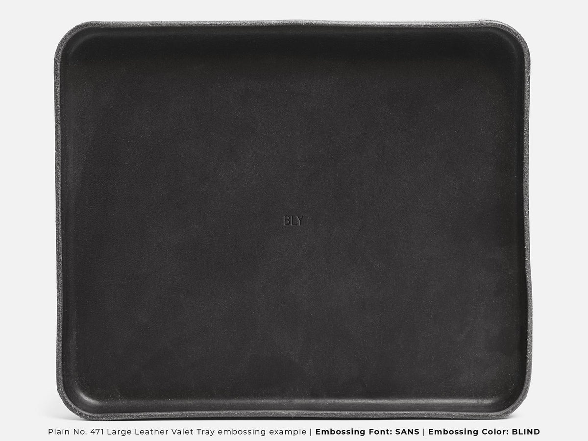No. 471 Large Leather Valet Tray, Black