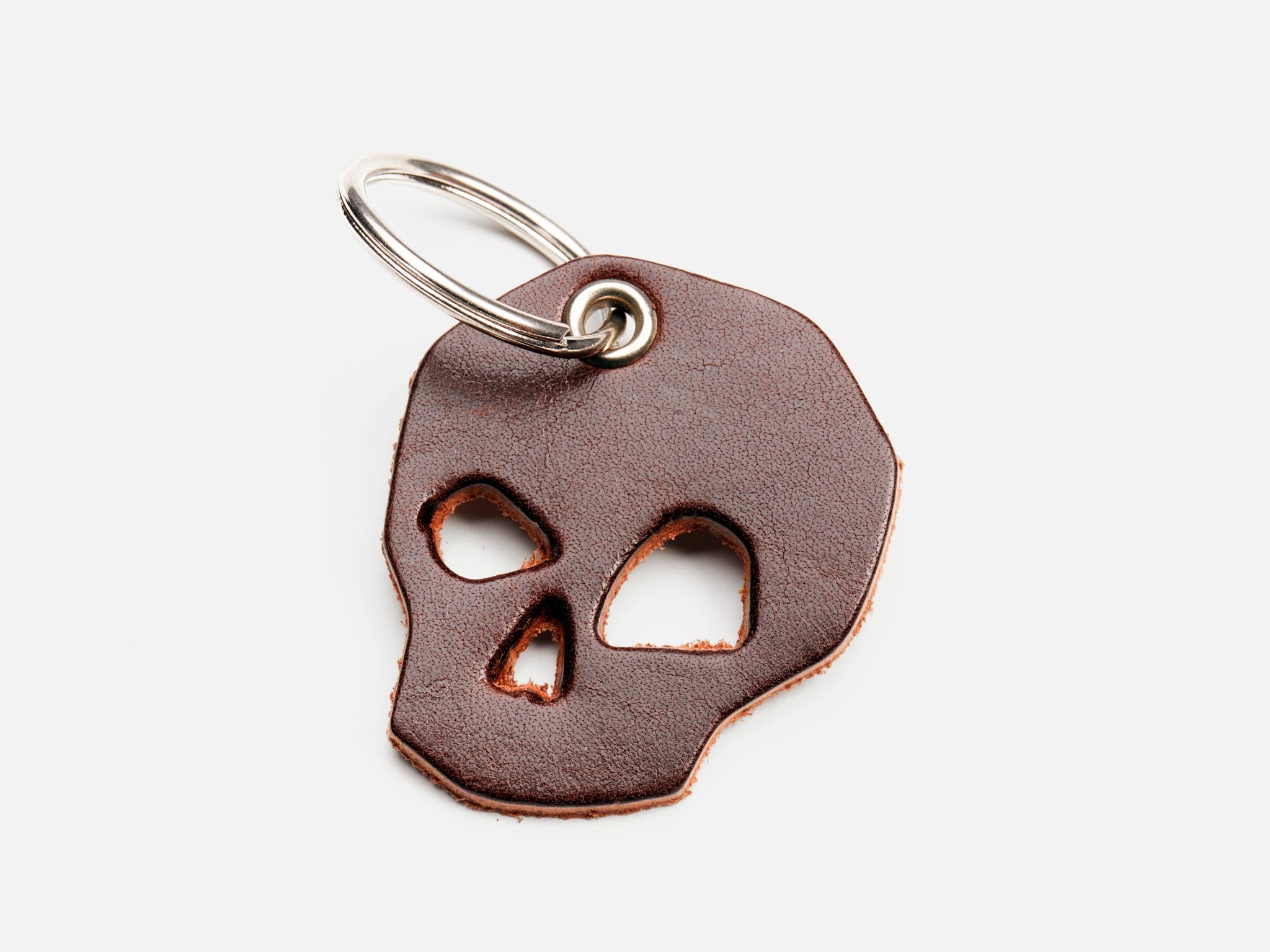 No. 519 Skull Keychain, Brown