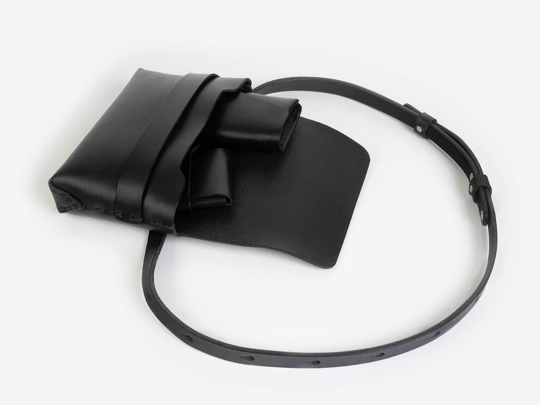 No. 603 Leather Crossbody & Belt Pouch, Black – Billykirk