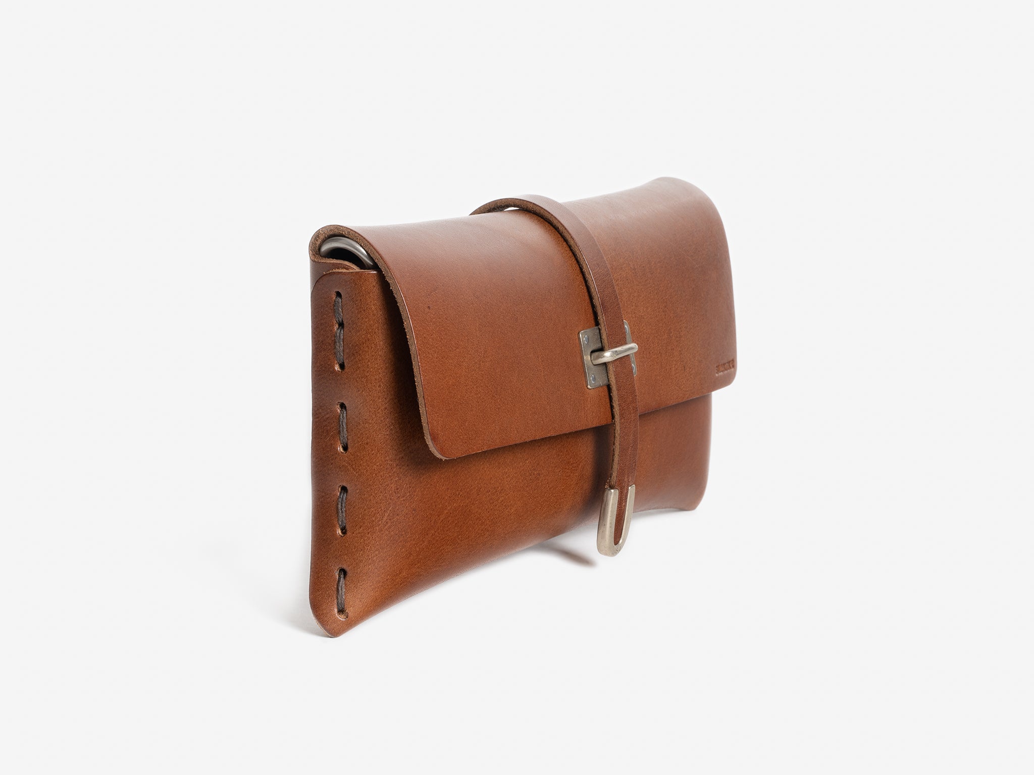Tan leather clutch Clearance