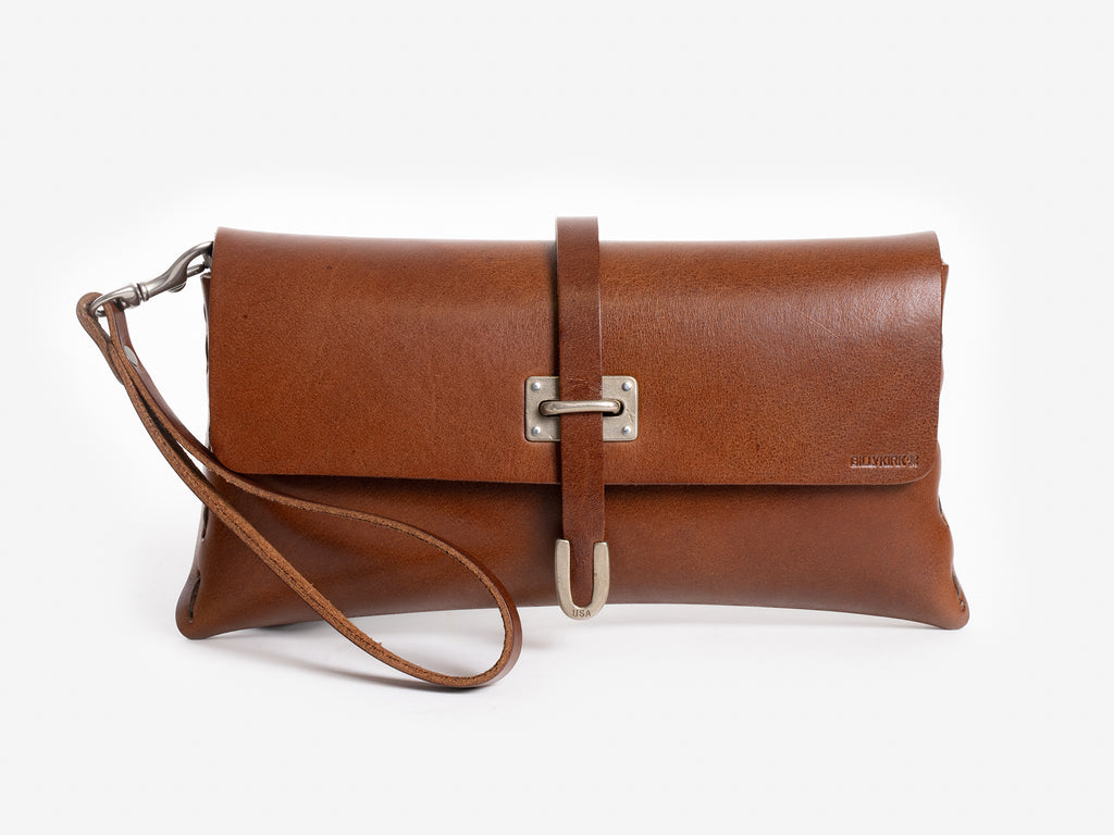 No. 125 Small Leather Clutch, Tan Full-Grain Vegetable Tanned Leather –  Billykirk