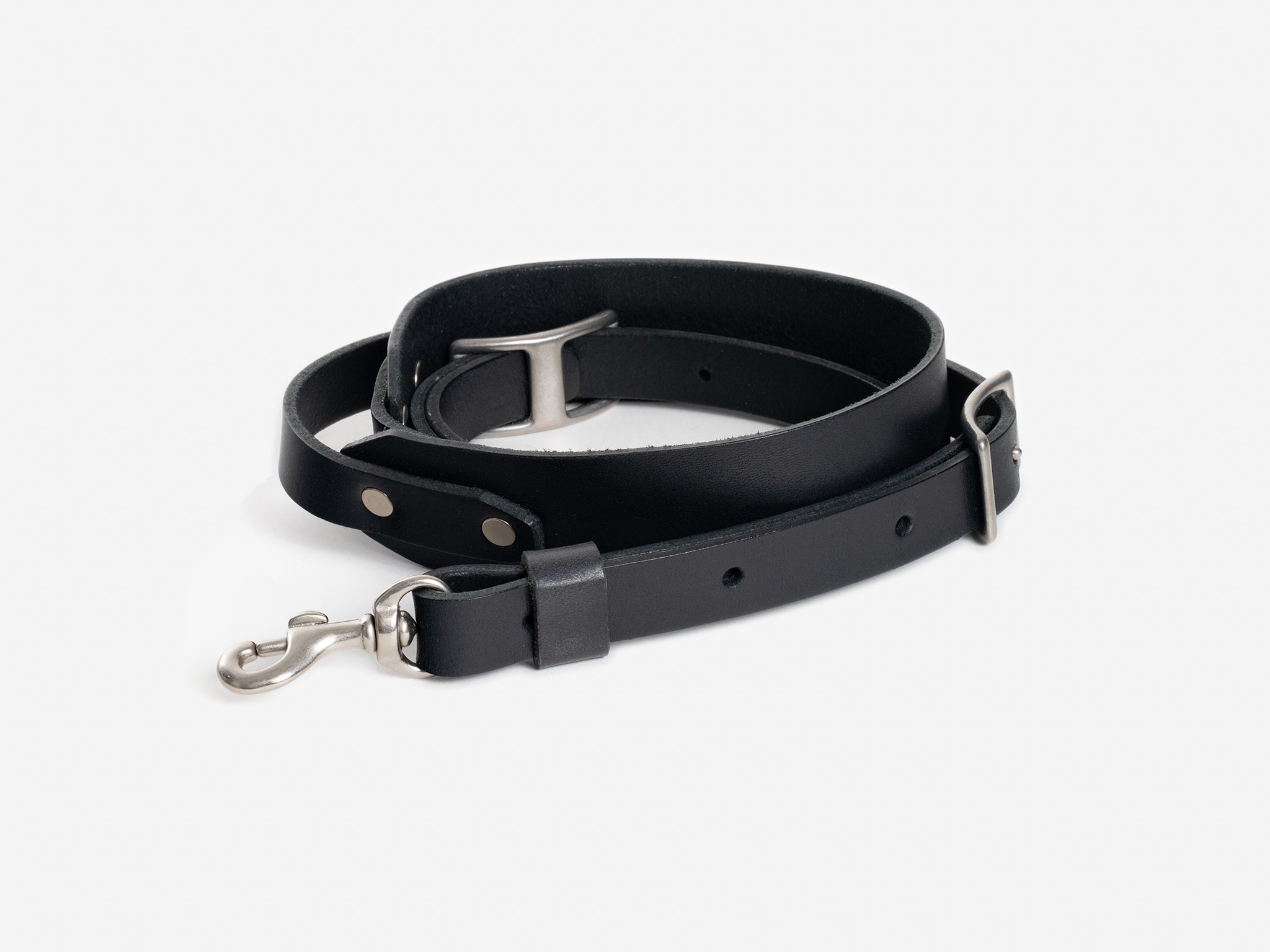 No. 125 Small Leather Clutch, Black Full-Grain Vegetable Tanned