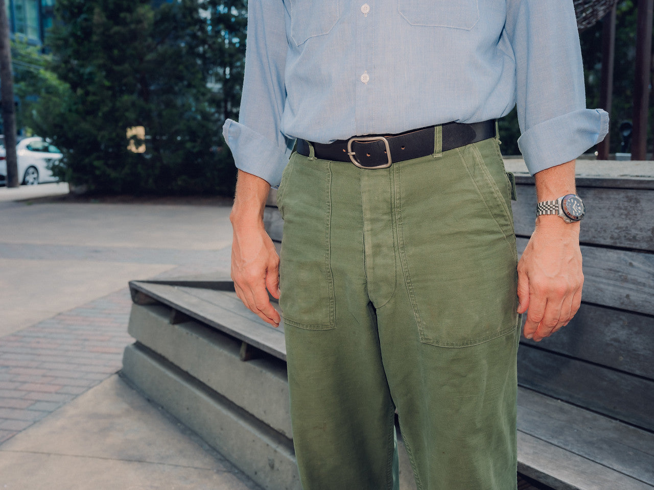 No. 288 Center Bar Belt, Tan
