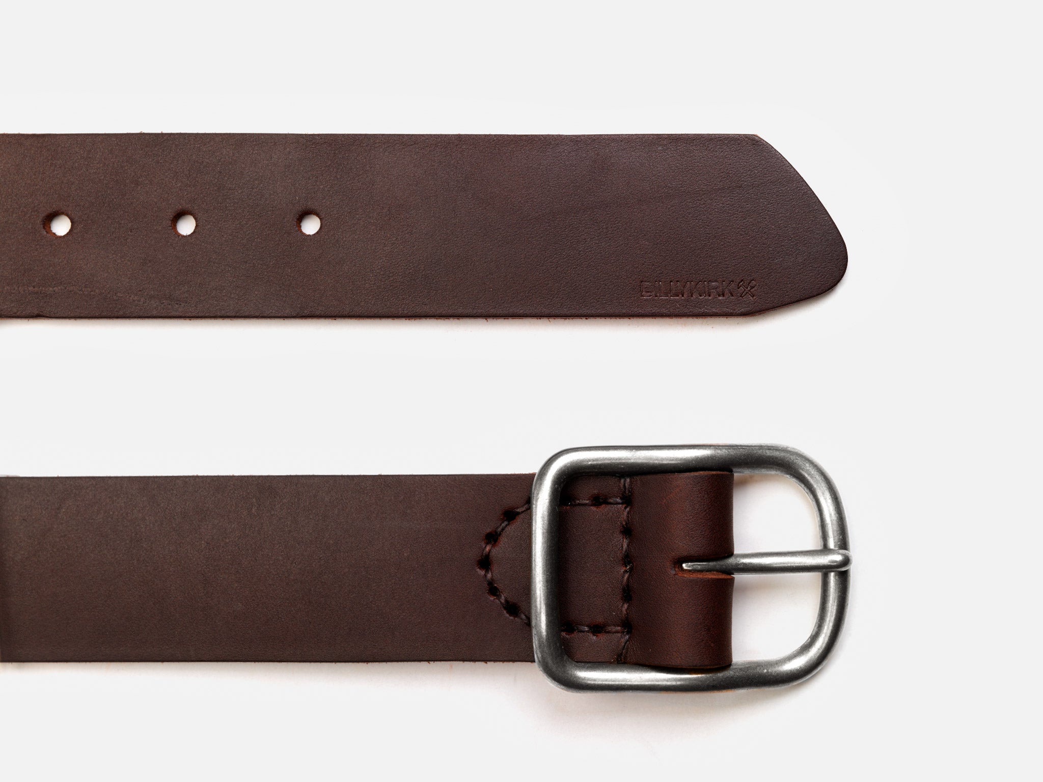 No. 288, Center Bar Leather Belt in Brown by Billykirk